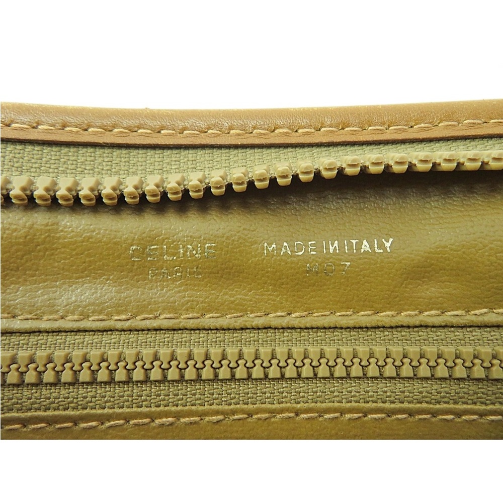 Celine Brown Patterned Toiletry Bag with Tan Accents - Picture 10 of 11